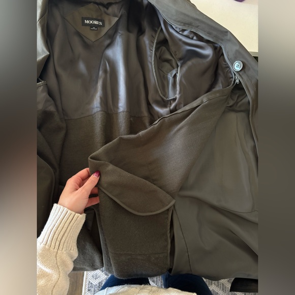 Women's Olive Green Trench Coat - Picture 5 of 13